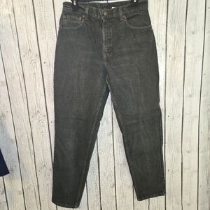 Vintage Juniors Levis Jeans 11 Short Green 550 Denim Tapered Leg Relaxed Fit USA